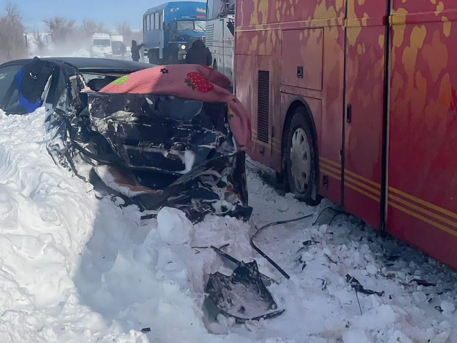 Жамбыл облысында 26 көлік бір мезетте жол апатына ұшырады