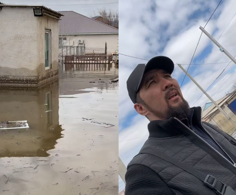 "Жүрек ауырады". Балалық шағы өткен үйінің суға кеткенін көрген танымал актер жылап қалды