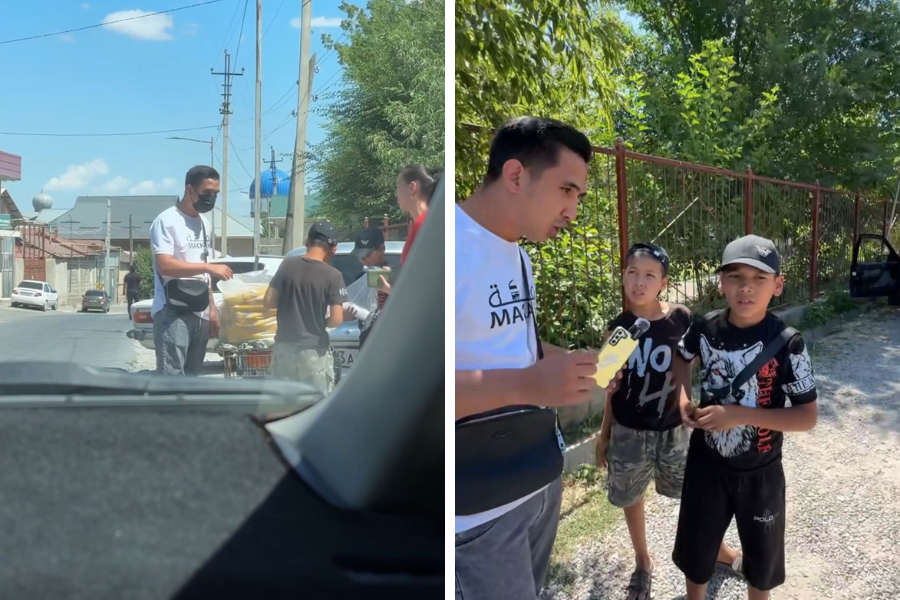 Балалар үйінде өскен блогер жол бойында жүгері сатып отырған екі балаға қомақты қаражат ұстатты